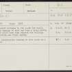 Coul, NH89SW 3, Ordnance Survey index card, page number 1, Recto