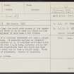 Coul, NH89SW 4, Ordnance Survey index card, page number 1, Recto