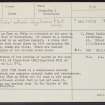 Mullingarroch, NH91NE 2, Ordnance Survey index card, page number 1, Recto