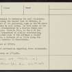 Avielochan, NH91NW 13, Ordnance Survey index card, page number 2, Verso
