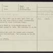 Avielochan, NH91NW 14, Ordnance Survey index card, Recto