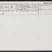Rothiemurchus, Free Church, NH91SW 6, Ordnance Survey index card, Recto