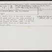 Baileghobain, An Sluggan, NH91SW 12, Ordnance Survey index card, Recto