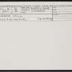 Laggan Hill, NH92NE 4, Ordnance Survey index card, Recto