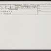 Coulnakyle, NH92SE 2, Ordnance Survey index card, Recto