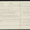 Tullochgorm, NH92SE 3, Ordnance Survey index card, Recto