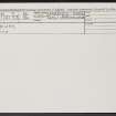 Toum, NH92SE 7, Ordnance Survey index card, Recto