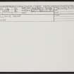 Gallovie Moss, NH92SE 14, Ordnance Survey index card, Recto