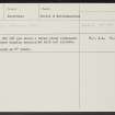 Gallovie Moss, NH92SE 14, Ordnance Survey index card, Recto