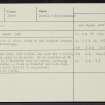Deishar Wood, NH92SW 3, Ordnance Survey index card, Recto