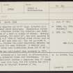 Deishar Wood, NH92SW 7, Ordnance Survey index card, page number 1, Recto