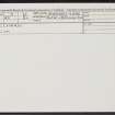 Docharn, NH92SW 8, Ordnance Survey index card, Recto