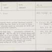 Lethen Bar, NH94NE 5, Ordnance Survey index card, Recto