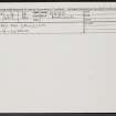 Carn Na Caillich, NH94SW 6, Ordnance Survey index card, Recto