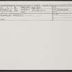 Muckle Burn, NH95NE 2, Ordnance Survey index card, Recto