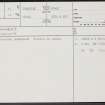 Bankhead, NH95NE 13, Ordnance Survey index card, page number 1, Recto