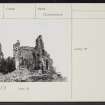 Inshoch Castle, NH95NW 3, Ordnance Survey index card, page number 1, Recto