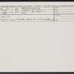Lochloy, NH95NW 10, Ordnance Survey index card, Recto