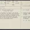 Auldearn, NH95NW 12, Ordnance Survey index card, page number 1, Recto