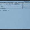 Dun Earn, NH95SE 1, Ordnance Survey index card, Recto