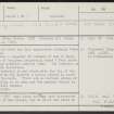 Easter Clune 1, NH95SE 4, Ordnance Survey index card, page number 1, Recto