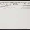 Moyness, NH95SE 7, Ordnance Survey index card, Recto