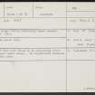Wester Golford, NH95SE 9, Ordnance Survey index card, Recto