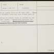 Broomton, NH95SE 14, Ordnance Survey index card, page number 2, Verso