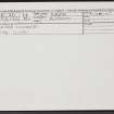 Easter Clunes, NH95SE 20, Ordnance Survey index card, Recto