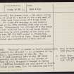 Culbin House, NH96SE 2, Ordnance Survey index card, page number 3, Recto