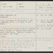 Carn A' Bhodaich, NH98NW 2, Ordnance Survey index card, Recto
