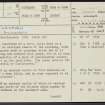 Castlehaven, NH98NW 5, Ordnance Survey index card, page number 1, Recto