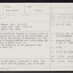 Ballone, Teampall-Earach And Tobar Mhuire, NH98SW 7, Ordnance Survey index card, Recto
