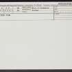 Rockfield, Pier, NH98SW 29, Ordnance Survey index card, Recto