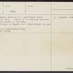 Upper Port, NJ02NE 2, Ordnance Survey index card, page number 2, Verso