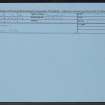Dunphail, NJ04NW 7, Ordnance Survey index card, Recto