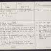 Dalvey House, NJ05NW 31, Ordnance Survey index card, page number 1, Recto
