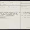 Dalvey, NJ05NW 36, Ordnance Survey index card, Recto