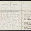 Burgie Lodge, NJ06SE 4, Ordnance Survey index card, page number 1, Recto