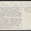 Burgie Lodge, NJ06SE 4, Ordnance Survey index card, page number 2, Verso