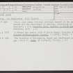 Burgie Lodge, NJ06SE 4, Ordnance Survey index card, Recto