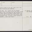 Culbin Sands, NJ06SW 5, Ordnance Survey index card, page number 2, Verso
