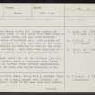 Culbin Sands, NJ06SW 15, Ordnance Survey index card, page number 1, Recto
