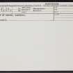 Mill Of Grange, NJ06SW 36, Ordnance Survey index card, Recto