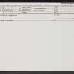 Blacksboat Station, NJ13NE 20, Ordnance Survey index card, Recto