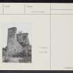 Drumin Castle, NJ13SE 2, Ordnance Survey index card, Recto