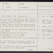 Knowehillock, NJ14SE 4, Ordnance Survey index card, page number 1, Recto