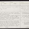 Croy, NJ15NE 2, Ordnance Survey index card, page number 1, Recto