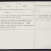 Croy, NJ15NE 2, Ordnance Survey index card, page number 2, Recto