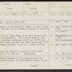 Dallas, Market Cross, NJ15SW 2, Ordnance Survey index card, page number 1, Recto